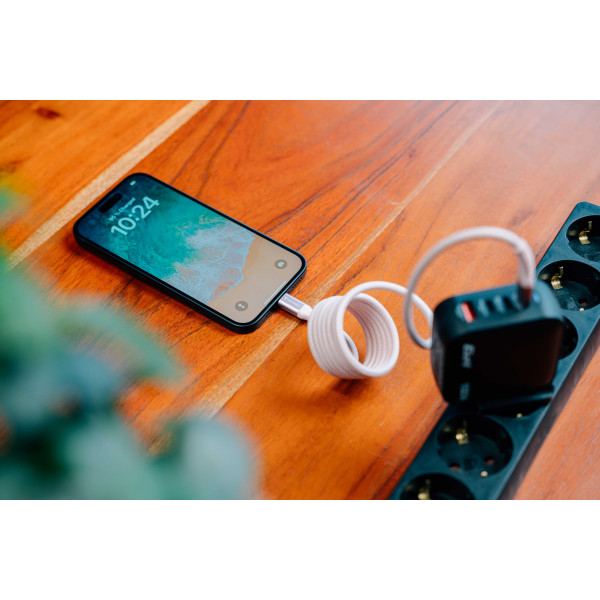 Фото - Кабель синхронізації даних Verbatim 60 Вт USB-C–USB-C 120 см Gray (31850)