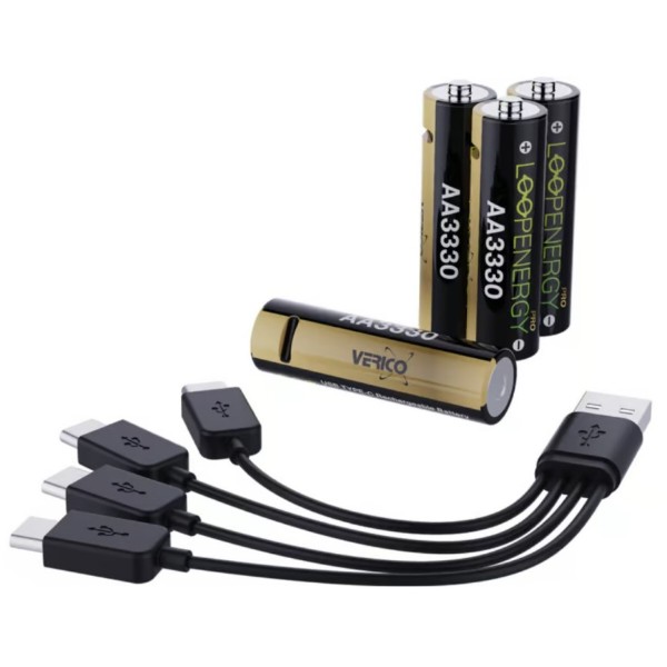 Фото - Аккумулятор тип AA Verico Loop Energy PRO AA USB Type-C 4 шт. (00-00064919)