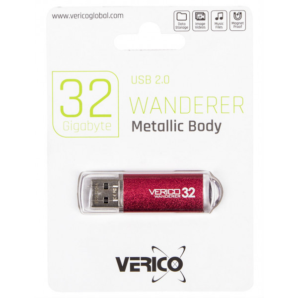 Фото - Флеш USB Verico Wanderer 32 GB Red (1UDOV-M4RD33-NN)