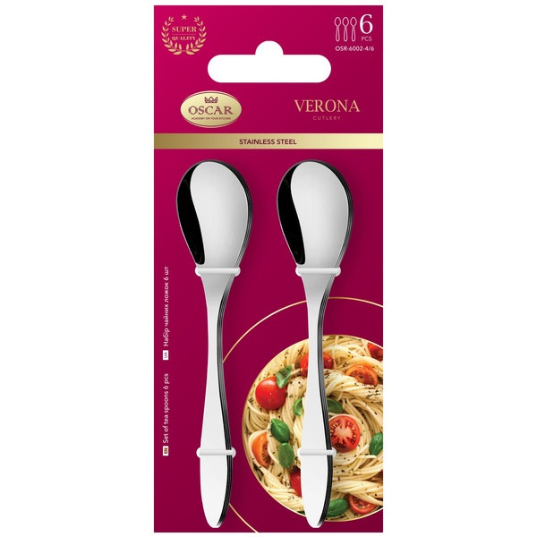 Фото - Набір чайних ложок OSCAR Verona 6 шт. (OSR-6002-4/6)
