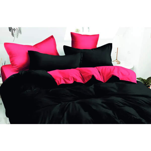 Фото - Комплект постільної білизни Versailles Червоно-чорний Мікрофібра (VS-BM2.0-201)