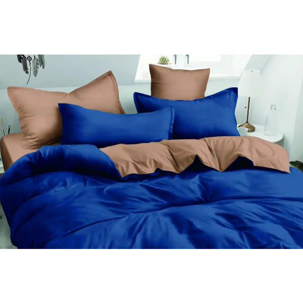 Фото - Комплект постельного белья Versailles Сине-кремовый Микрофибра (VS-BM1.5-210)