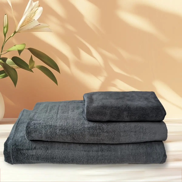 Фото - Рушник банний Versailles 70х140 см мікрофібра Сірий (VS-T33-7014)