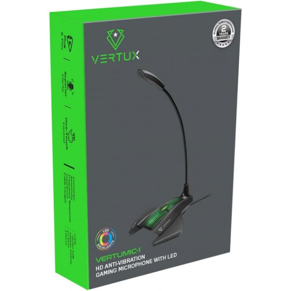 Фото - Мікрофон до комп'ютера дротовий Vertux Vertumic-1.black