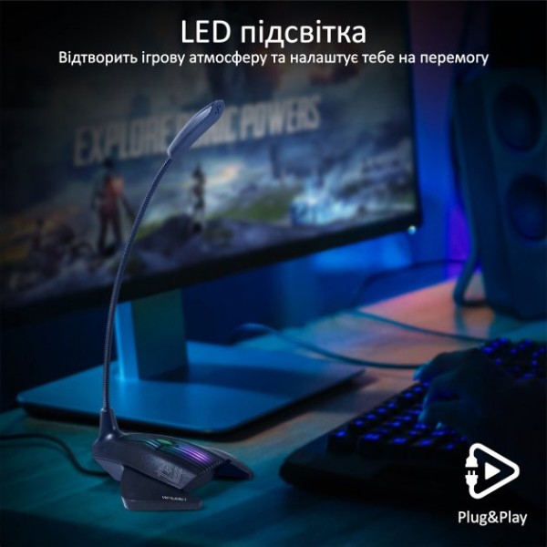 Фото - Мікрофон до комп'ютера дротовий Vertux Vertumic-1.black
