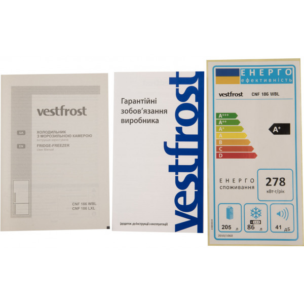 Фото - Холодильник Vestfrost CNF186WBL