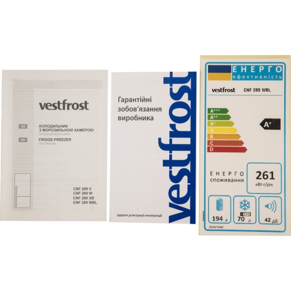 Фото - Холодильник Vestfrost CNF289WBL