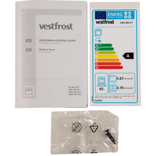 Фото - Комплект техники Vestfrost Духовой шкаф + Варочная панель + Посудомоечная машина встраиваемая + Вытяжка встраиваемая Vestfrost OBE869DT + GHBE241CI + BDW4509CW + HTL603BGS