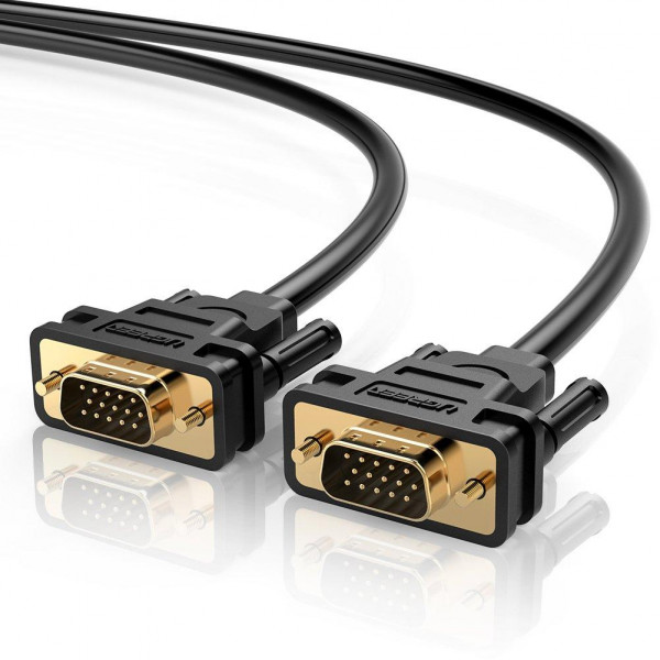Фото - Кабель UGREEN VG101 VGA Male to Male Cable 1m Black (11673)