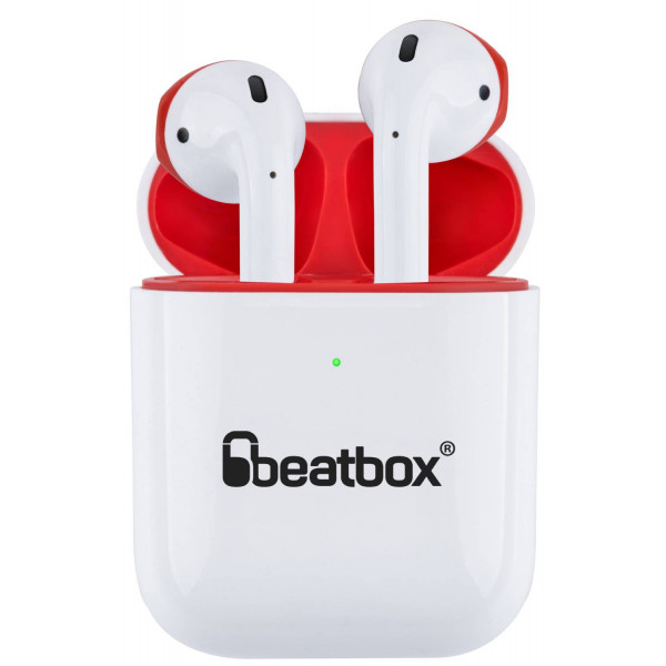 Фото - Навушники вкладиші бездротові TWS BeatBox PODS AIR 2 Wireless charging white-red (bbpair2wcwr)