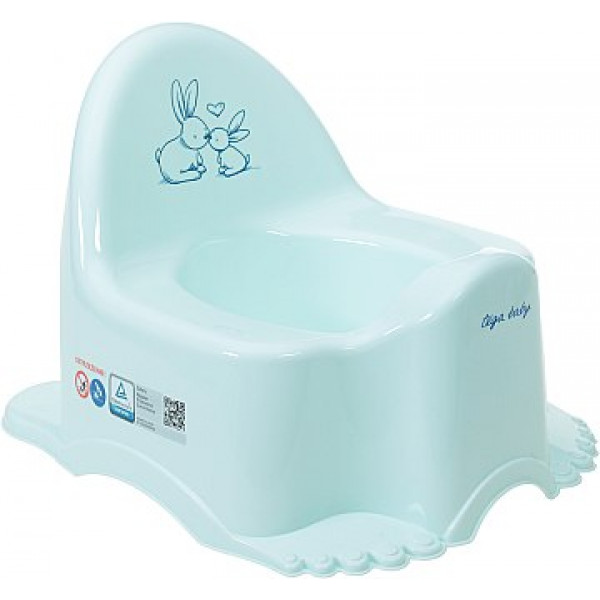 Фото - Горшок детский Tega Baby ЕСО Зайчики Мятный (KR-007-105)