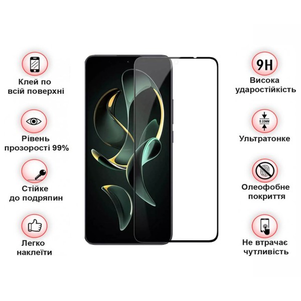 Фото - Защитное стекло для смартфона BeCover Xiaomi 13T/13T Pro Black (710171)