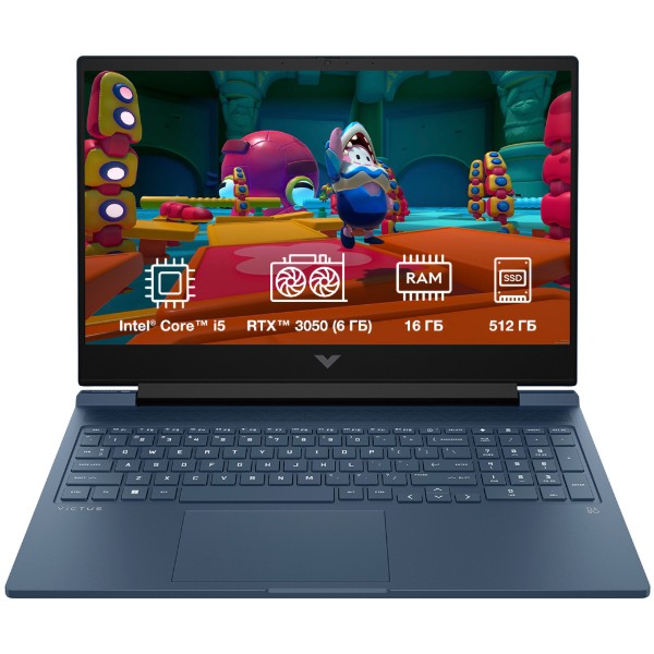 Фото - Ноутбук ігровий HP Victus 16-r1038ua (BF1M0EA) Performance Blue