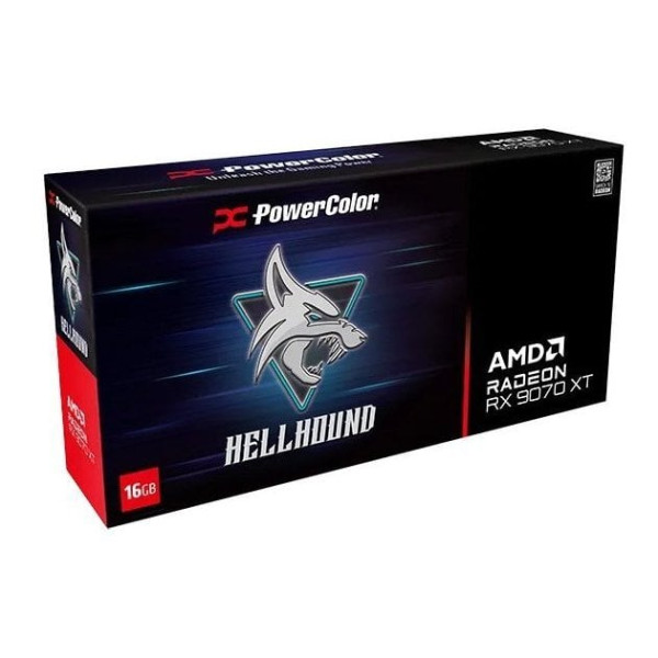 Фото - Відеокарта PowerColor AMD Radeon RX 9070 XT 16GB GDDR6 Hellhound (RX9070XT 16G-L/OC)