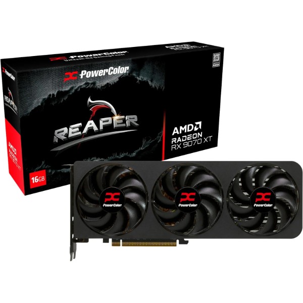 Фото - Відеокарта PowerColor AMD Radeon RX 9070 XT 16GB GDDR6 Reaper (RX9070XT 16G-A)