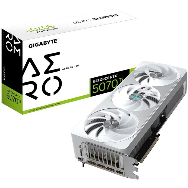 Фото - Відеокарта Gigabyte GeForce RTX 5070 Ti AERO OC 16G (GV-N507TAERO OC-16GD) Фото - Відеокарта Gigabyte GeForce RTX 5070 Ti AERO OC 16G (GV-N507TAERO OC-16GD)