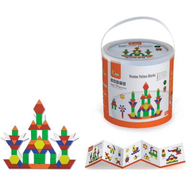 Фото - Дерев'яна мозаїка Viga Toys Дерев'яні картинки 250 ел. (50065)
