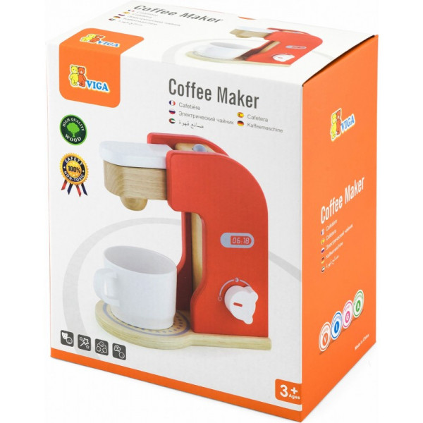 Фото - Сюжетно-рольова гра. Кухня Viga Toys кавоварка з дерева (50234FSC)