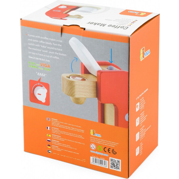 Фото - Сюжетно-рольова гра. Кухня Viga Toys кавоварка з дерева (50234FSC)