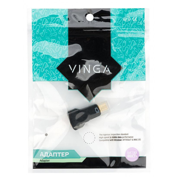 Фото - Перехідник Mini Display Port-VGA Vinga Mini Display port M to VGA F (miniDPMVGAF-02)