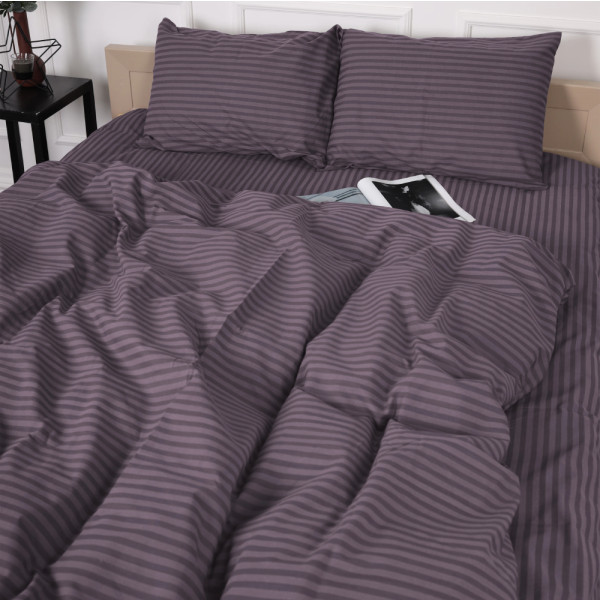 Фото - Комплект постільної білизни MirSon 160 x 220 17-0603 Stripe Violet Бязь (2200008051150)