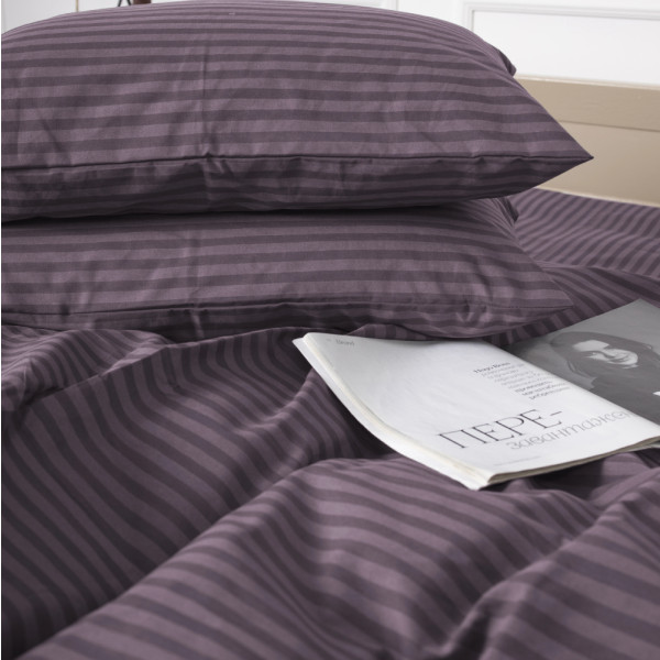 Фото - Комплект постільної білизни MirSon 160 x 220 17-0603 Stripe Violet Бязь (2200008051150)