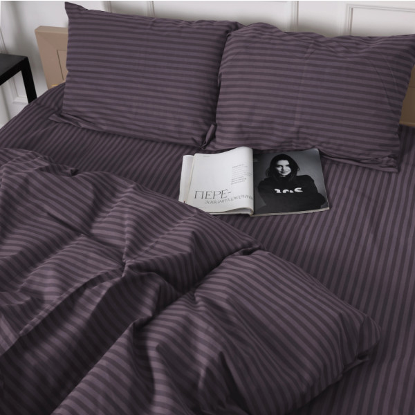 Фото - Комплект постільної білизни MirSon 160 x 220 17-0603 Stripe Violet Бязь (2200008051150)