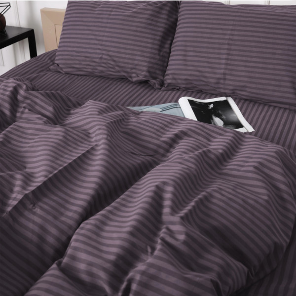 Фото - Комплект постільної білизни MirSon 160 x 220 17-0603 Stripe Violet Бязь (2200008051150)