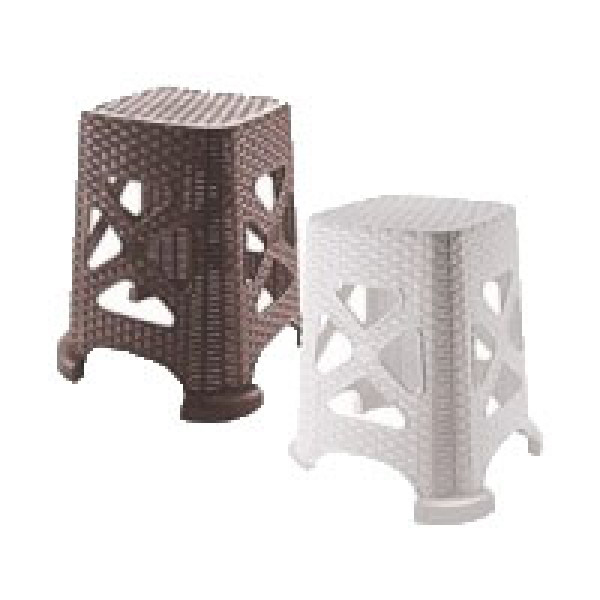 Фото - Табурет пластиковий VIOLET HOUSE 0734 Роттанг Coffee 40x36 см