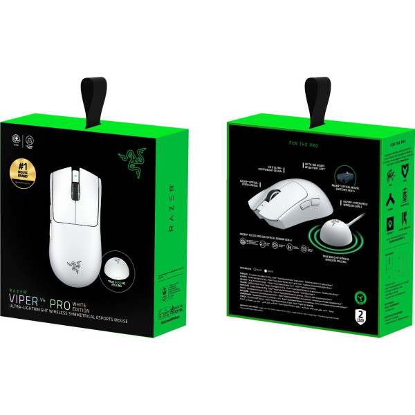 Фото - Мышь беспроводная Razer Viper V4 PRO Wireless White (RZ01-05630200-R3G1)