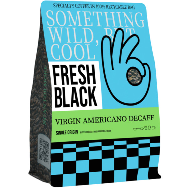 Фото - Кава в зернах Fresh Black mono Virgin americano (decaf) 1кг