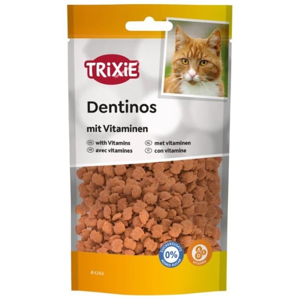 Фото - Ласощі для котів Trixie "Dentinos" 50 гр для чищення зубів (4011905042664)