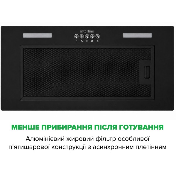Фото - Вытяжка встраиваемая Interline BASIC Glass BL A/60/PB