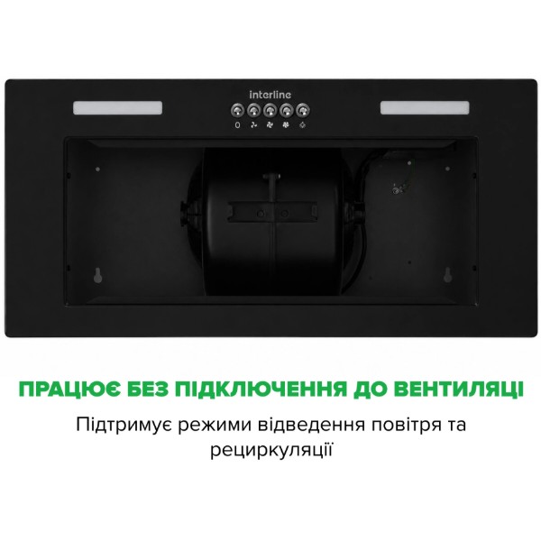 Фото - Вытяжка встраиваемая Interline BASIC Glass BL A/60/PB