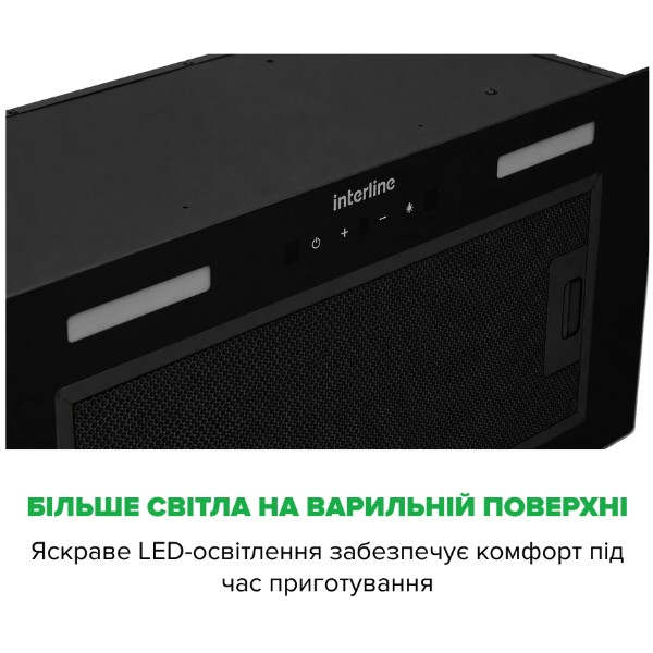 Фото - Витяжка вбудована Interline RIMMY BL A/60/PB