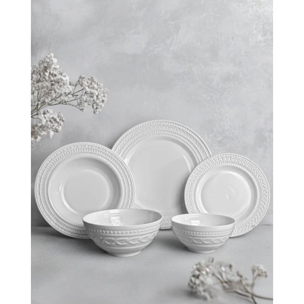 Фото - Тарілка десертна Vittora Blanco Ethno 190 мм (V-190ET)