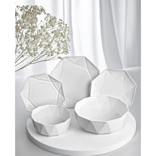 Фото - Тарілка обідня Vittora Blanco Astra 255 мм (V-255AS)