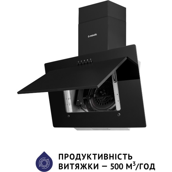 Фото - Витяжка декоративна Minola HDN 6124 BL LED