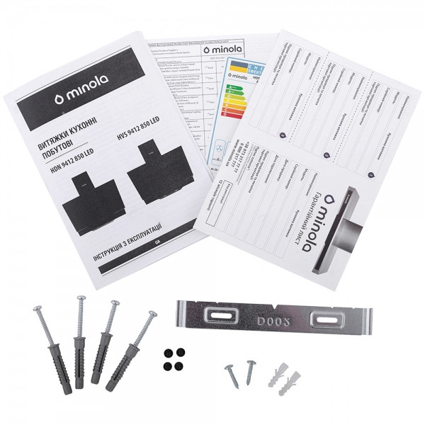 Фото - Вытяжка декоративная Minola HVS 9412 BL 850 LED