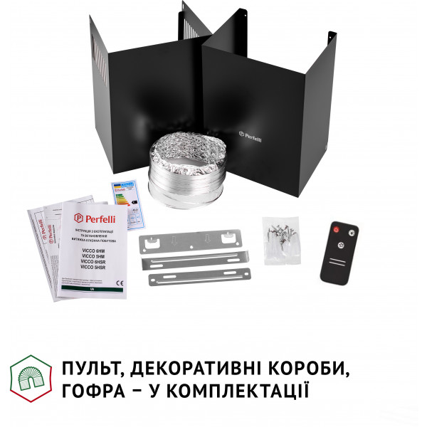 Фото - Витяжка декоративна Perfelli VICCO 6HSR NERO
