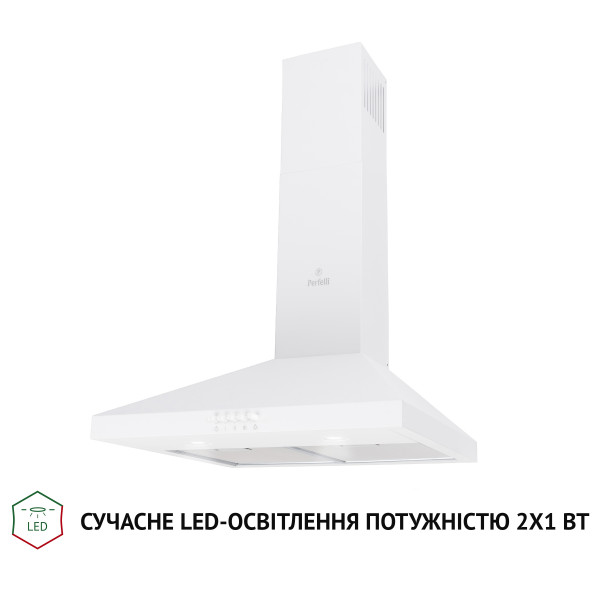Фото - Вытяжка декоративная Perfelli K 5202 WH 700 LED