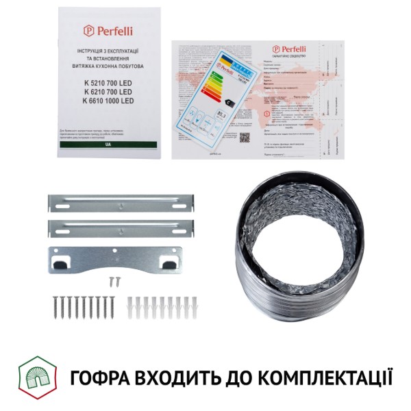 Фото - Витяжка декоративна Perfelli K 6610 I 1000 LED