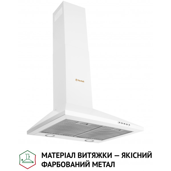 Фото - Витяжка декоративна Perfelli K 6610 WH 1000 LED