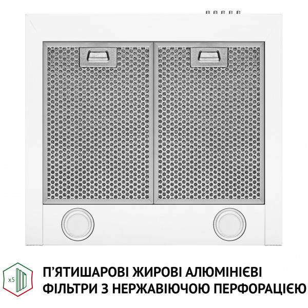 Фото - Витяжка декоративна Perfelli K 6610 WH 1000 LED
