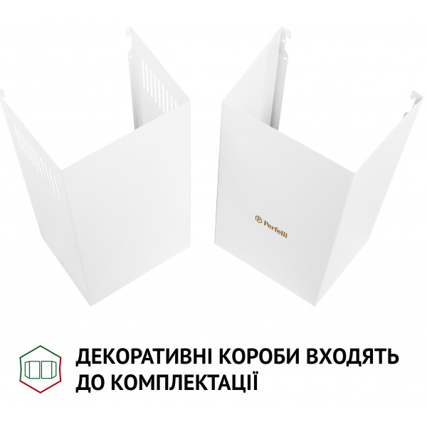 Фото - Витяжка декоративна Perfelli K 6610 WH 1000 LED