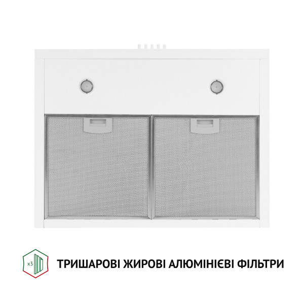 Фото - Витяжка декоративна Perfelli K 6402 WH 850 LED