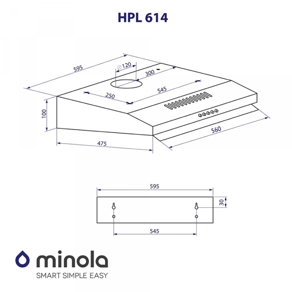 Фото - Вытяжка традиционная Minola HPL 614 I