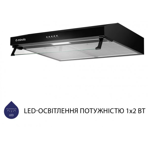 Фото - Вытяжка традиционная Minola HPL 614 BL