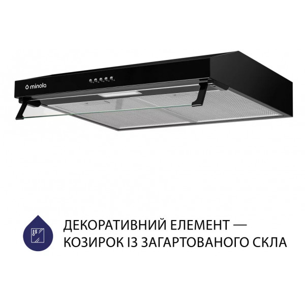 Фото - Вытяжка традиционная Minola HPL 614 BL