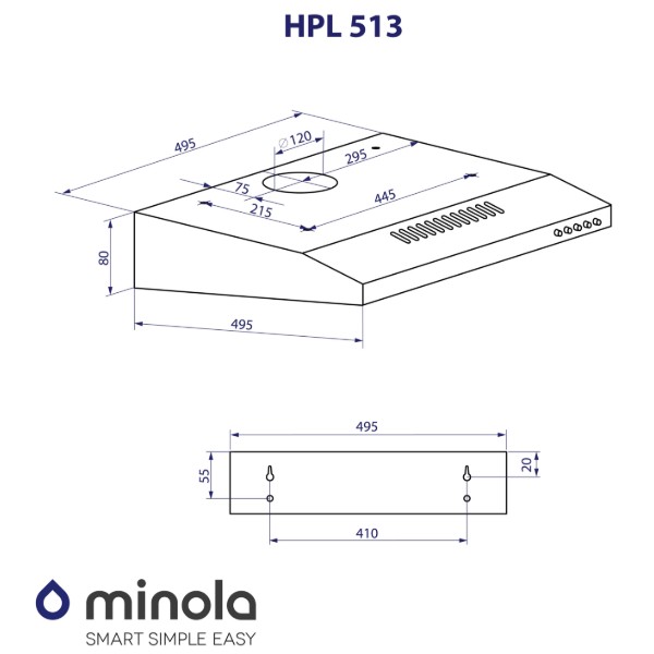 Фото - Вытяжка традиционная Minola HPL 513 I